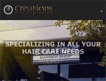 Tablet Screenshot of creationssalonandbarbershop.com